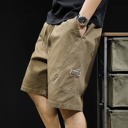 American-Style Work Shorts for Men, Summer 2025 New Large Size Mid-Length Pants, Men's Casual Five-Point Pants, Summer Outerwear Trendy Brand