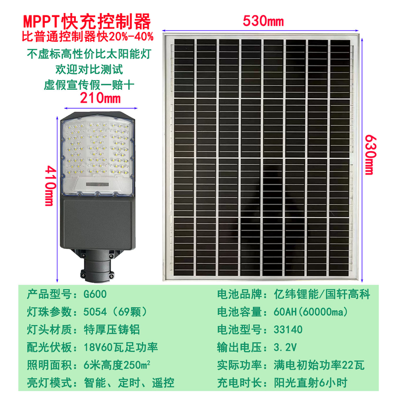 18Vmppt Solar Street Lights, Self-Built Room Street Lights, Courtyard Non-Fiction Solar Lights 18Vmppt Solar Street Lights, Self-Built Room Street Lights, Courtyard Non-Fiction Solar Lights