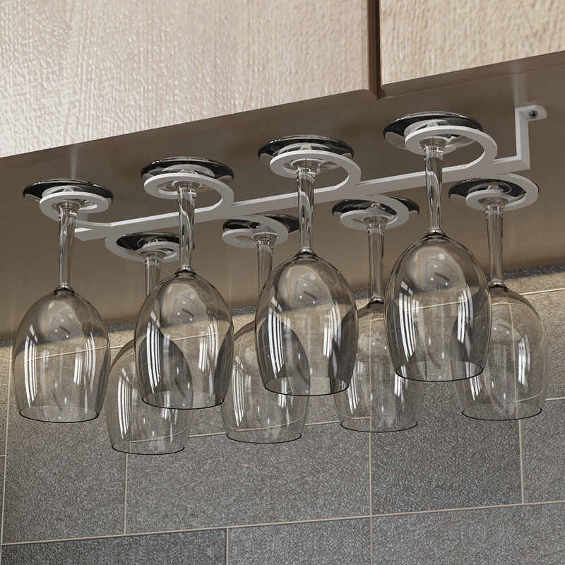 Black Upside Down Wine Glass Rack Home Bar Wine Glass Rack Kitchen Rack High Foot Cup Rack Red Wine Glass Rack Wine Cup Rack