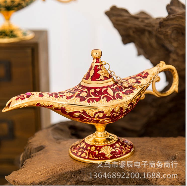 Eurostyle Retro Metal Craft Gift Hem Accessories Aladdin God Lamp Decoration Pendulum CREATIVE ENAMEL POLYCHROME MULTICOLORED GIFT