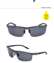 Aluminum magnesium polarized sunglasses Rubber polarized mirror sunglasses Driving eye personality gorgeous elegant Beautiful generous and comfortable