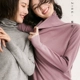 [Giải phóng mặt bằng 29 nhân dân tệ] Áo len cashmere mùa thu và mùa đông cao cổ nữ chất đống cổ áo len hoang dã áo len mỏng chạm đáy - Đan Cardigan