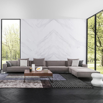 Full leather sofa Italian modern minimalist living room three-person corner combination imported non-removable and washable fabric down sofa