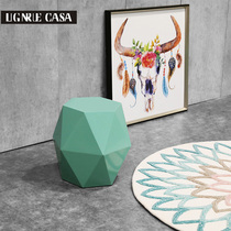 Diamond pier simple modern creative fashion paint edge small tea table coffee table changing shoes seat stool furniture