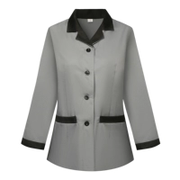 Серая лацкана с длинным рукавом