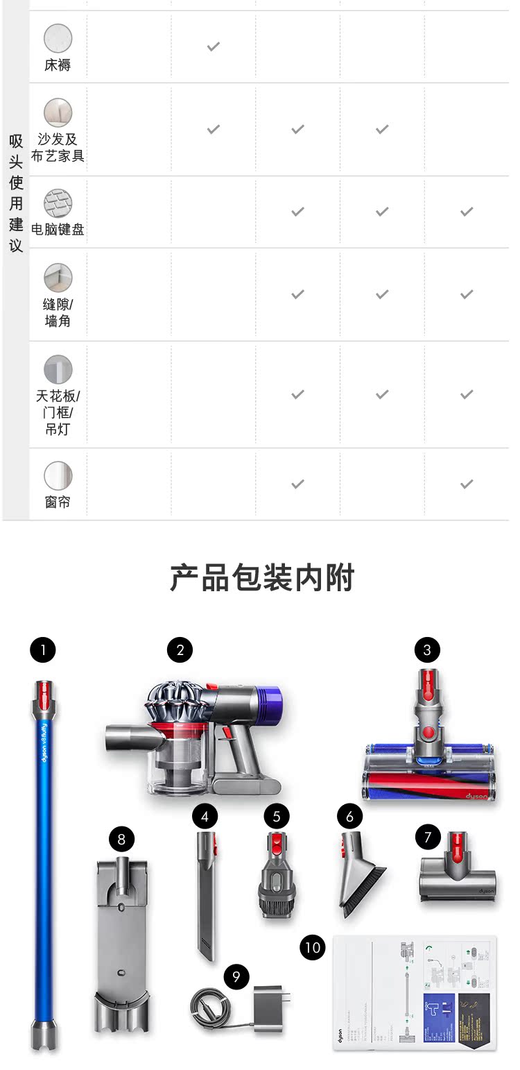 máy hút bụi samsung Dyson Dyson V8Fluffy thiết bị cầm tay không dây mạnh mẽ Máy hút bụi mạnh mẽ cao chính hãng nhỏ