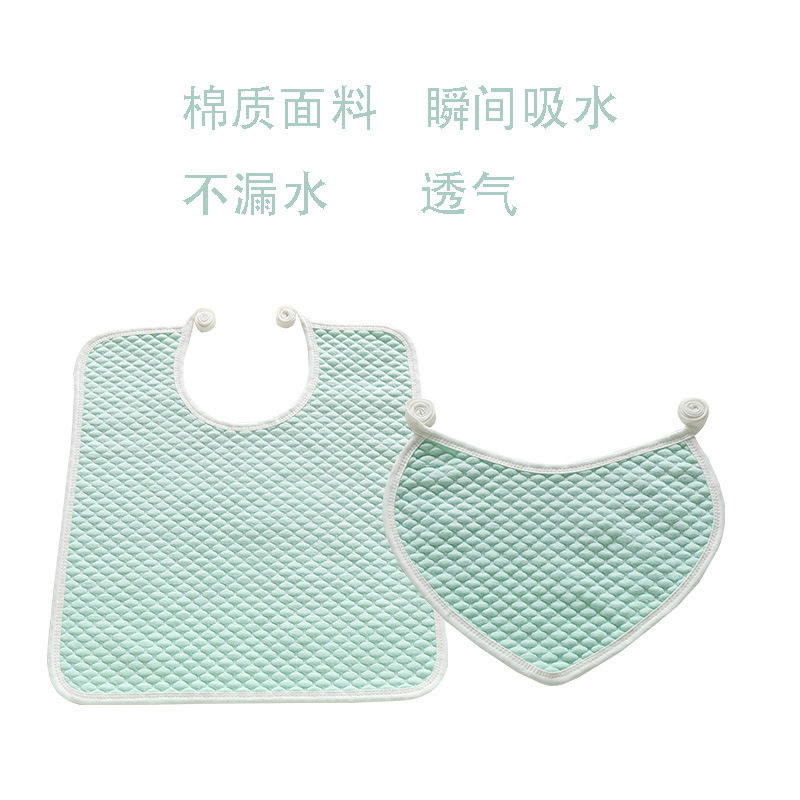 Elderly Saliva scarves adults thin sections Pockets Pure Cotton Elderly Bib Water Resistant Pat Scarves Adults Spat Around Babies