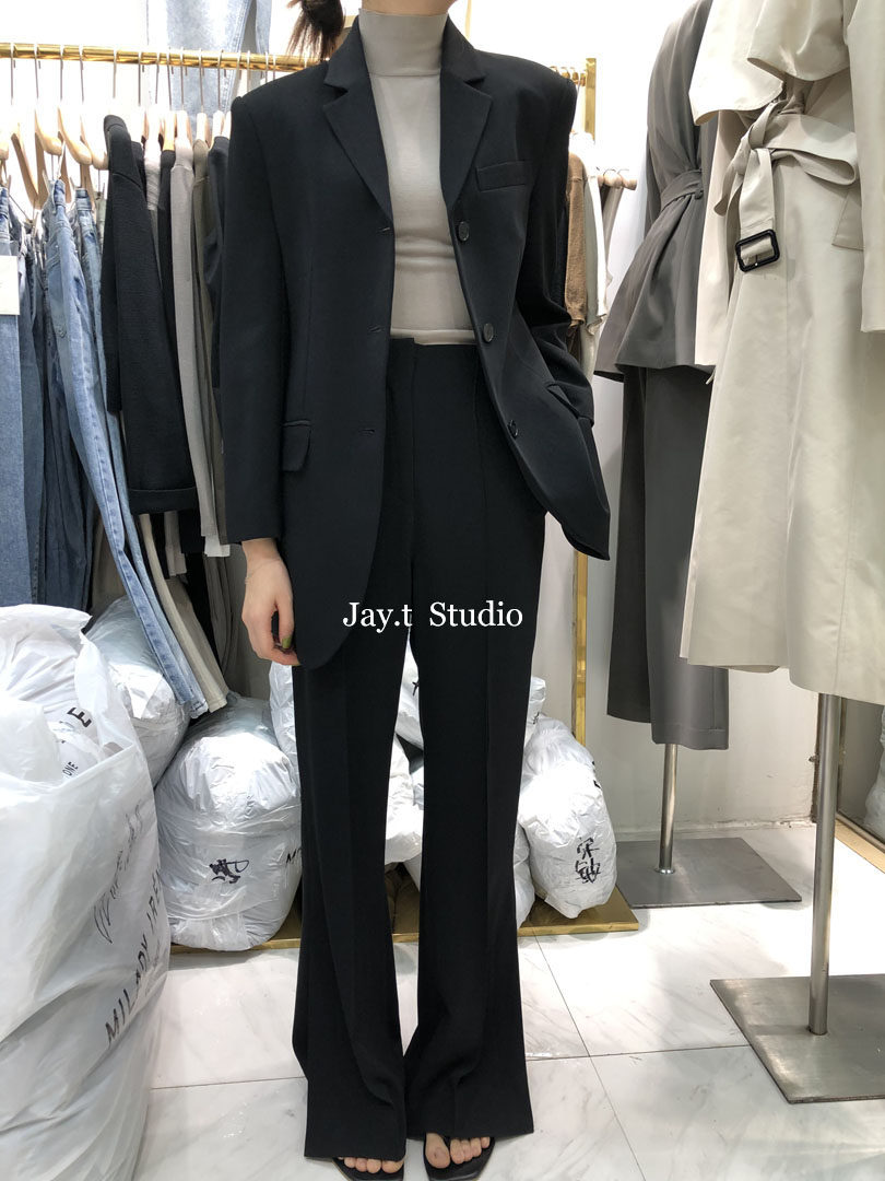 South Korea MILA SUIT AUTUMN WINTER SPECIAL CABINET QUALITY RETRO-COLLAR DISPLAY SLIM TEMPERAMENT SUIT SUIT 60828 #