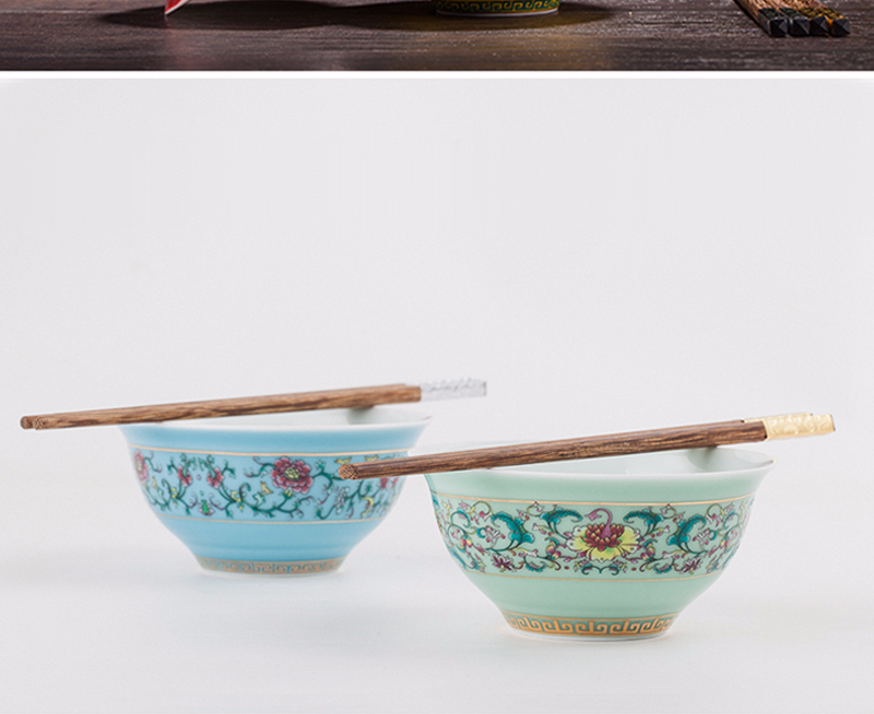 Lin bao porcelain high - end gifts pastel dishes suit Chinese style banquet table gifts of jingdezhen ceramic tableware