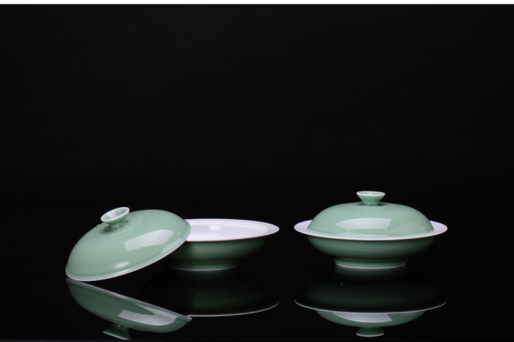Treasure porcelain pea green Lin 26 head of jingdezhen porcelain tableware household gift of high - grade ceramic color glaze Chinese style