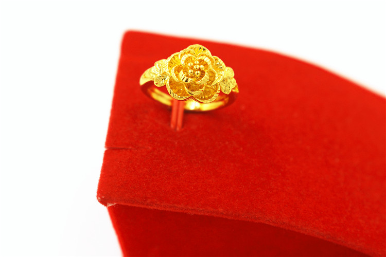Đồng xu mới Euro Coin Việt Nam Shajin Trang sức nữ mở trong một thời gian dài mà không phai mờ Starry Peacock Flower Index Finger Ring mẫu nhẫn nam đẹp