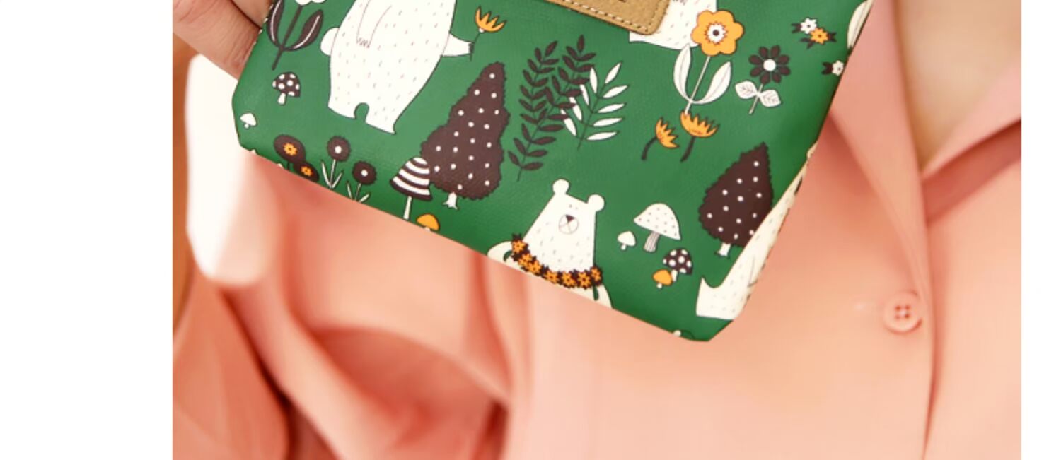 Tri-color patch ví nhỏ tươi nữ mini dễ thương Hàn Quốc ví nhỏ sáng tạo túi xu sinh viên - Ví tiền ví nam hàng hiệu