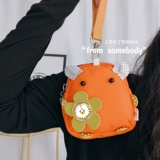 三色补丁 Мультяшный бумажник, креативная сумка через плечо, наушники, сумка-органайзер, ткань, кошелек, Южная Корея