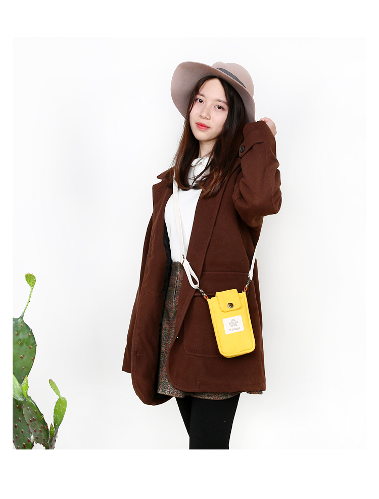 Tri-màu vá túi điện thoại nữ mini dễ thương phim hoạt hình Nhật Bản túi Messenger ins hoang dã sinh viên canvas túi nhỏ balo đeo chéo