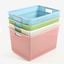 Thickened storage basket Desktop storage box Storage box storage basket Finishing basket Finishing box Plastic basket receiving basket