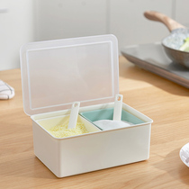 Seasoning box kitchen accessories Multi-lattice containing salt MSG Bottle Salt Jar Jar home Seasoning Jar Combined Suit