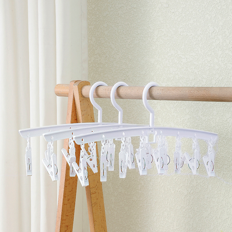 Multi-clip drying rack hanging sock rack drying sock rack multi-function clothes drying rack student dormitory with a sock drying artifact