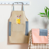 Kitchen Apron waterproof and greaseproof Womens waistline Waistcoat Special Work Clothes Womens House Outside Home Cook Wearing Hood Clothing