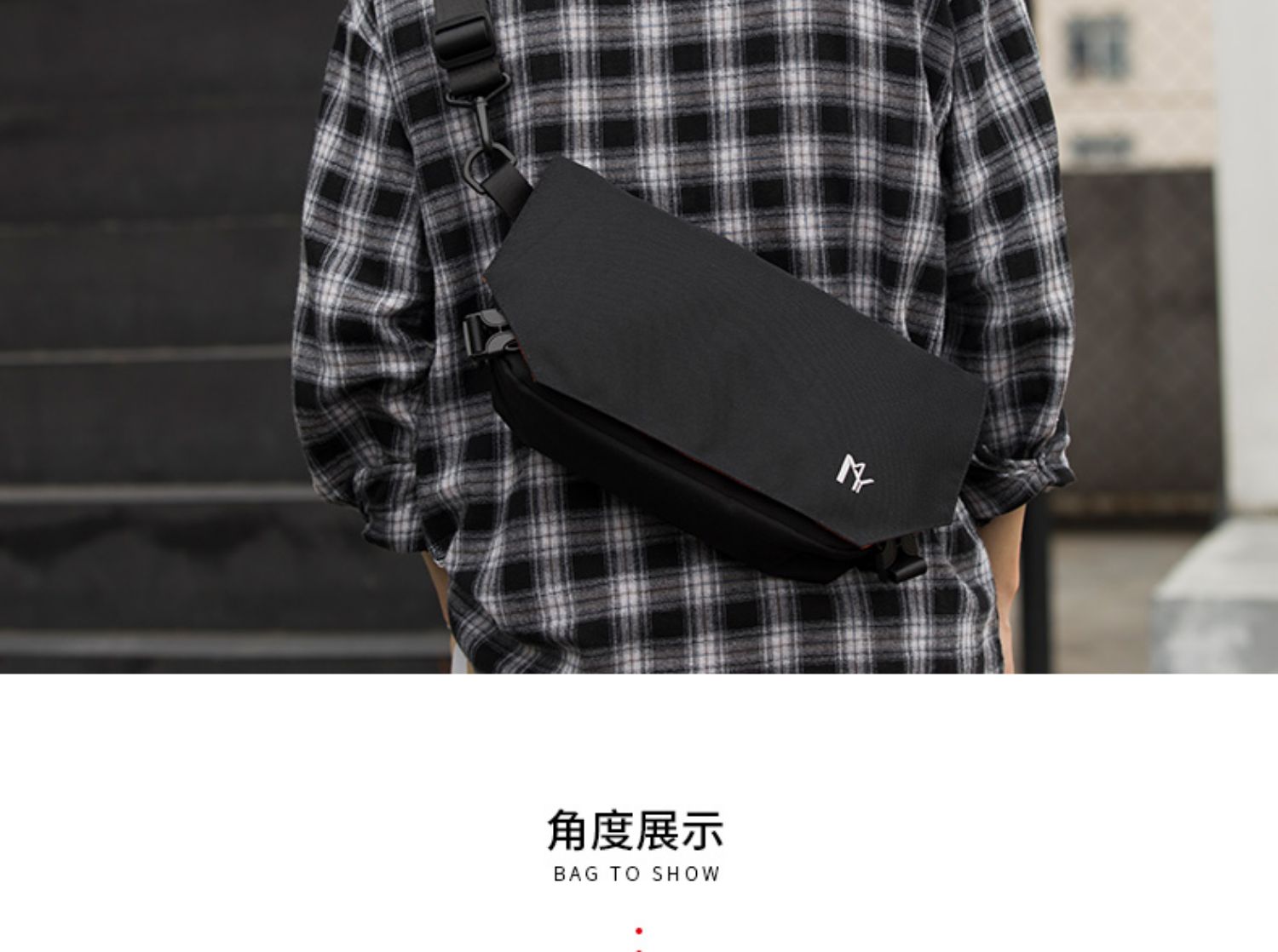Túi đeo vai đơn cho nam giới thời trang đường phố hip hop vải túi nhỏ ba lô Hàn Quốc bình thường người đưa thư nam túi xách nam - Túi của con người túi da