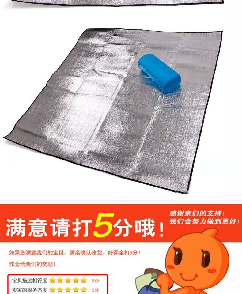 Wild nhôm phim mat ngoài trời dã ngoại mat dã ngoại pad pad du lịch mùa xuân không thấm nước đệm đôi - Thảm chống ẩm / Mat / Gối chiếu gấp văn phòng