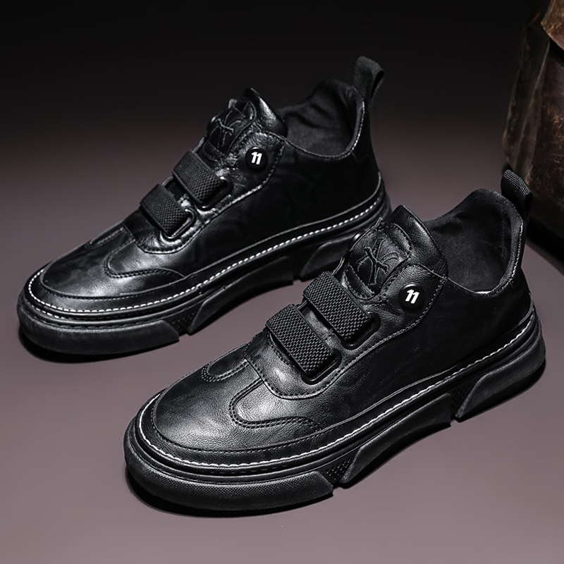 2022 new autumn waterproof and non-slip lazy casual leather shoes men's shoes chef work kitchen labor insurance sneakers tide shoes