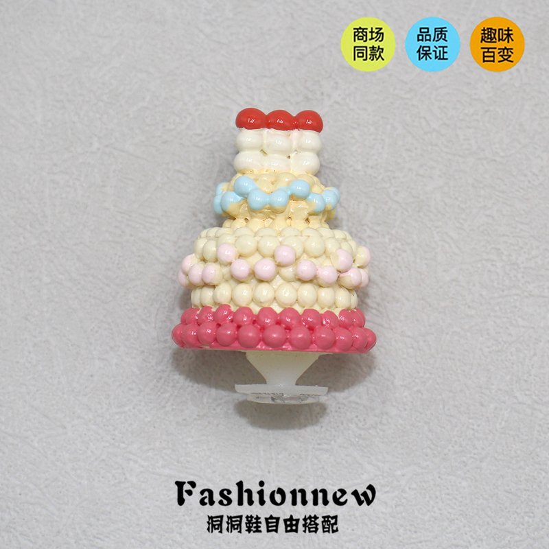 New Crocs Shoe Accessories Shoe Charms Suitable for Crocs Shoes Decoration 3D Shoe Buckle Cake Crocs