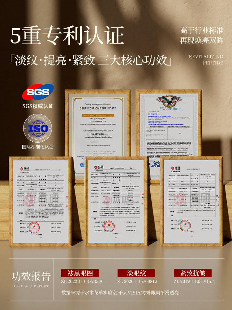 Polypeptide Eye Cream Fades Fine Lines, Dark Circles, and Eye Bags, Lifts, Tightens, and Removes Wrinkles, Official Authentic Product for Women and Men