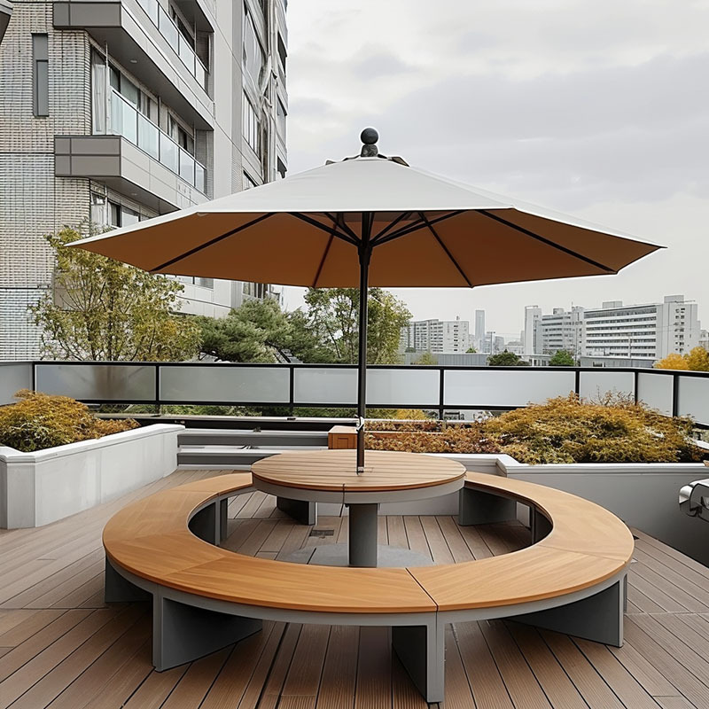 Commercial Street Outdoor Seating Area Table and Chair Set Combination, Round Outdoor Creative Iron Art Seating Bench for Public Parks Commercial Street Outdoor Seating Area Table and Chair Set Combination, Round Outdoor Creative Iron Art Seating Bench for Public Parks