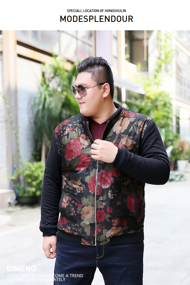 Quần áo nam béo cộng với phân bón XL áo khoác mùa đông béo trẻ em phân bón đặc biệt thêm rộng lớn cộng với áo khoác nhung thời trang áo len áo khoác jean