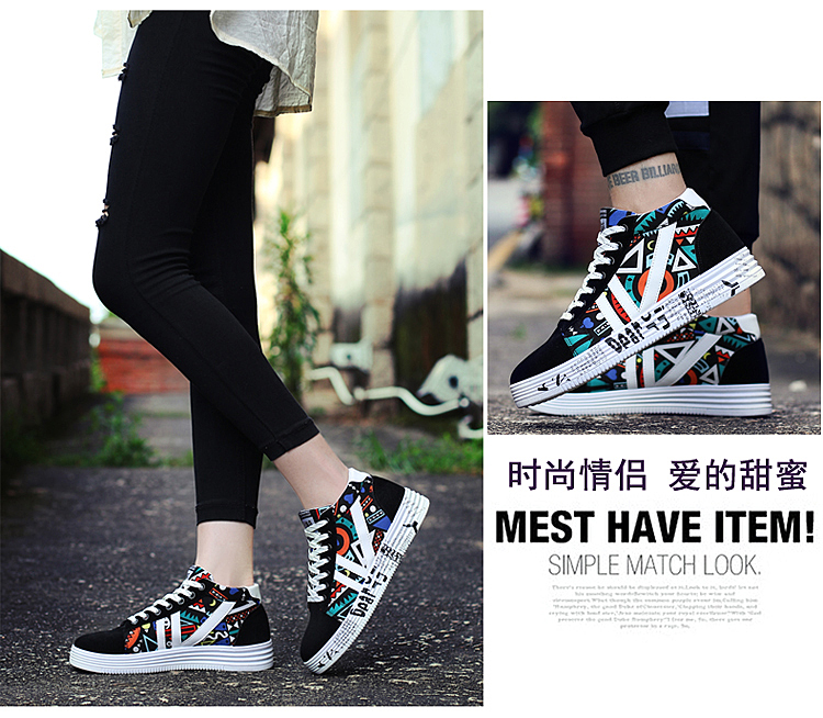 Giày đôi 2018 mới một nam và một nữ mùa thu đông Đông giày cao cấp Hàn Quốc giày thể thao giay the thao nam