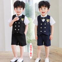 Flower Boy Boy Suit Suit Summer 1 Year Old Dress Male Baby 2 Handsome 3 Childrens Little Host to Play Out 4