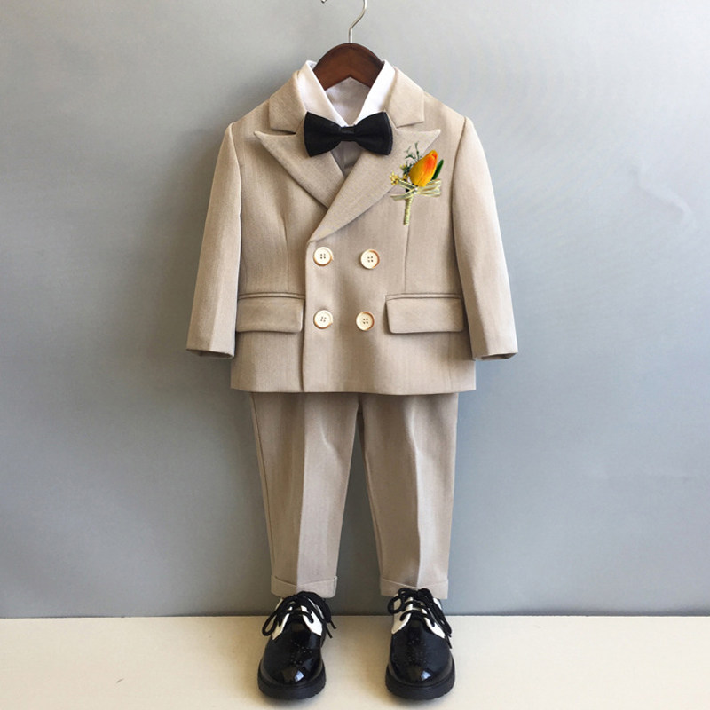 Children's small suits suit Spring and autumn baby wedding Playboy gown Inn boy Leisure West suit handsome performance out of suit