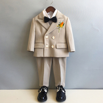 Childrens small suits suit Spring and autumn baby wedding Playboy gown Inn boy Leisure West suit handsome performance out of suit