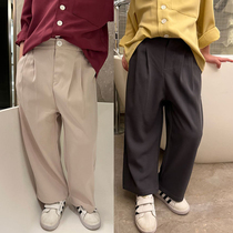 Boy pants 2022 new wave cool spring autumn baby loose casual long pants Korean version children handsome and trendy pants
