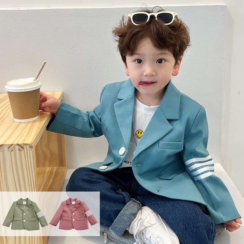 Children Suits Jacket Boy Casual West Suit Single Pieces Spring Autumn Money 2-3567 Year Old Tide Boy Baby Handsome blouse