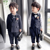 Flower Boy Boy Gown Suit Yinglun Autumn Winter Babys Suit Foreign Air Children Host Walking Show To Show Up