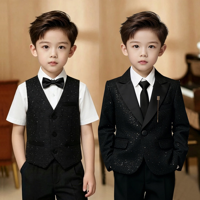 Flower Boy Suit Set, High-End Children's Small Suit, Handsome Boy Host Speech Stage Performance Outfit Flower Boy Suit Set, High-End Children's Small Suit, Handsome Boy Host Speech Stage Performance Outfit