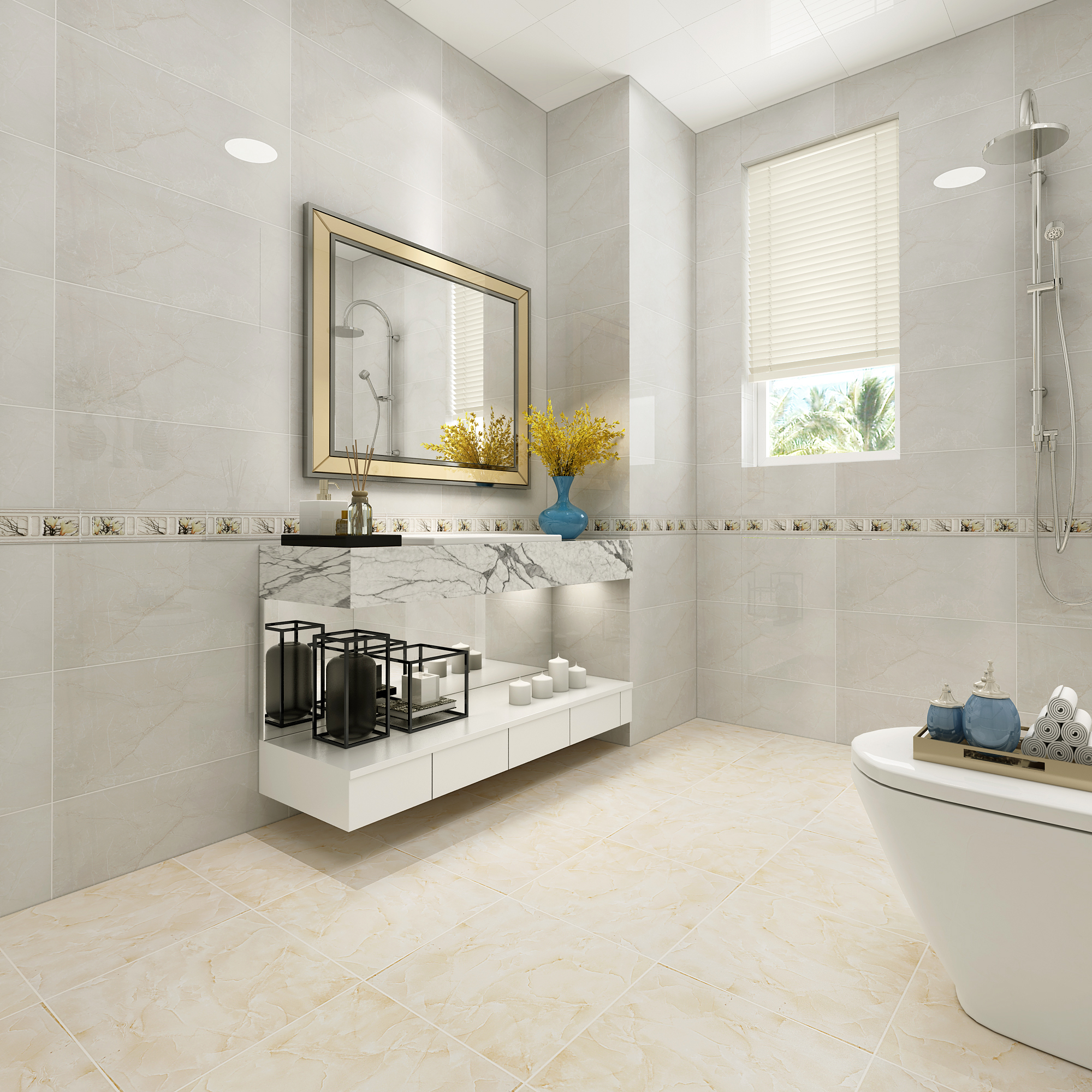 Foshan Tiles 300x600 Floor Tiles Simple Modern Dressing Room