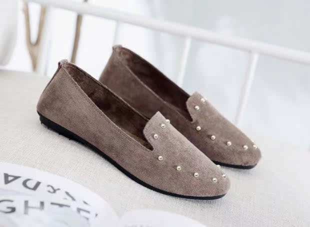 Giày mùa xuân mới Giày dép nữ Giày dép Bắc Kinh Giày nữ Giày đế mềm đế mềm, giày chống trơn trượt áo sơ mi sọc
