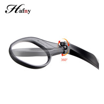 Hafny Bike Rearview Mirror Adjustable stainless mirror Mountain bike Foldable rear-view mirror lenses