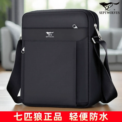 Septwolves, мужская сумка на одно плечо, сумка через плечо для отдыха, портативный шоппер