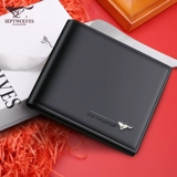 Septwolves, мужской рождественский бумажник, из натуральной кожи, подарок на день рождения