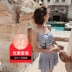 Áo tắm nữ ba mảnh Hàn Quốc mùa xuân nước hoa nhỏ 2018 mới sinh viên bảo thủ nhỏ tươi chia đôi váy cao eo - Bộ đồ bơi hai mảnh 	áo bơi 2 mảnh Bộ đồ bơi hai mảnh