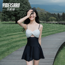 Yimeishan one-piece swimsuit female 2021 new summer belly thin Korean ins seaside fashion sexy swimsuit