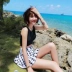Áo tắm nữ gợi cảm che bụng thon gọn thể thao học sinh bảo thủ eo cao chia ba mảnh phù hợp với suối nước nóng Hàn Quốc 	áo bơi 2 mảnh Bộ đồ bơi hai mảnh