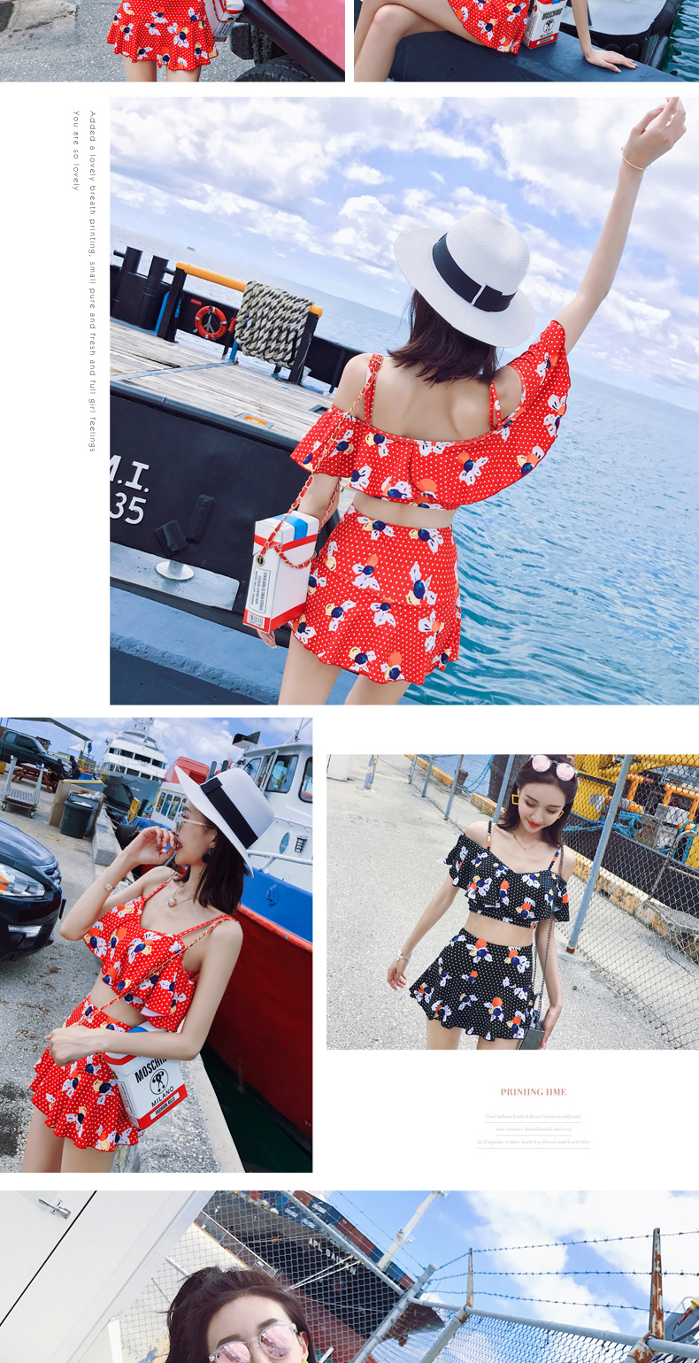 Áo tắm ba lỗ mùa xuân 2018 cho nữ sinh viên mới bảo thủ gầy gò ngực nhỏ thu thập áo tắm boxer bộ đồ bơi nữ 2 mảnh	