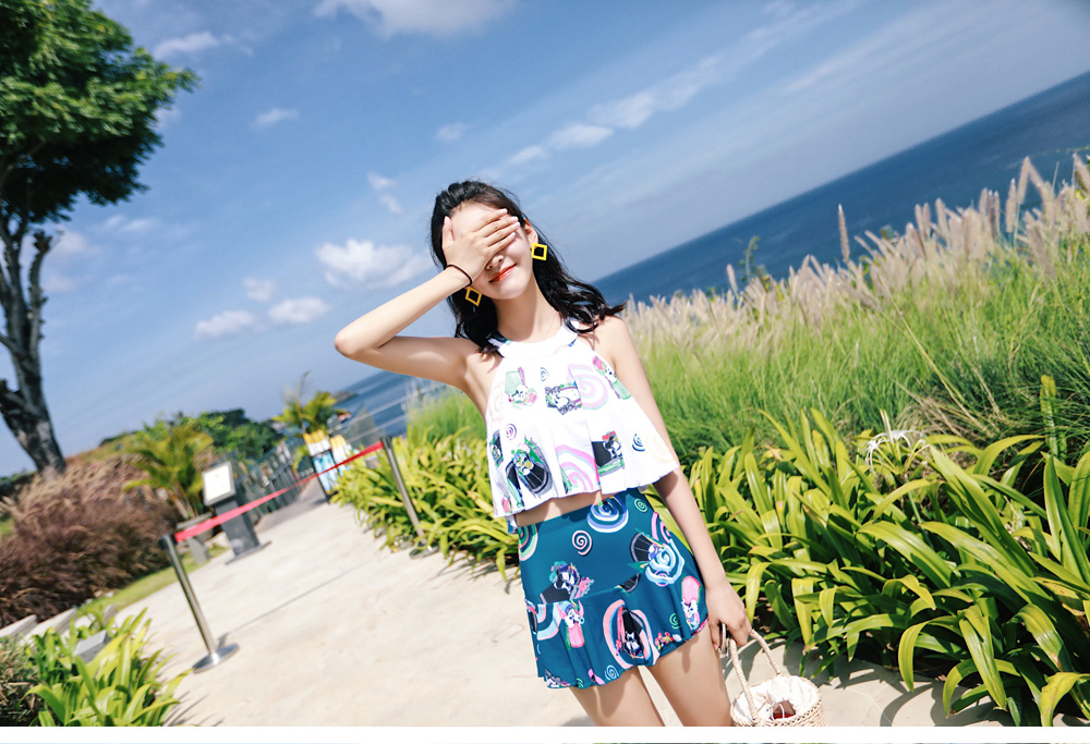 Áo tắm nữ ba mảnh Hàn Quốc bảo thủ ngực nhỏ tập hợp gợi cảm chia tay mùa xuân nóng bỏng che bụng đồ bơi giảm béo - Bộ đồ bơi hai mảnh bộ đồ bơi nữ 2 mảnh	