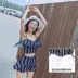 [Giải phóng mặt bằng] áo tắm nữ nữ võ sĩ Hàn Quốc bảo thủ giảm béo bụng sọc sinh viên nóng bỏng áo tắm gợi cảm - Bộ đồ bơi hai mảnh đồ bơi 2 mảnh đẹp Bộ đồ bơi hai mảnh