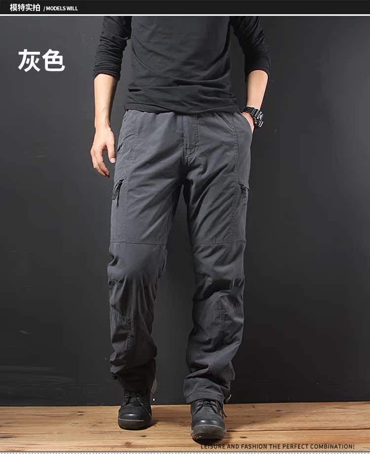 Mùa đông ấm áp và nhung dày quần thể thao quần nam đóng quần yếm quần rộng quần rộng kích thước quần mùa thu và mùa đông quần kaki nam đẹp