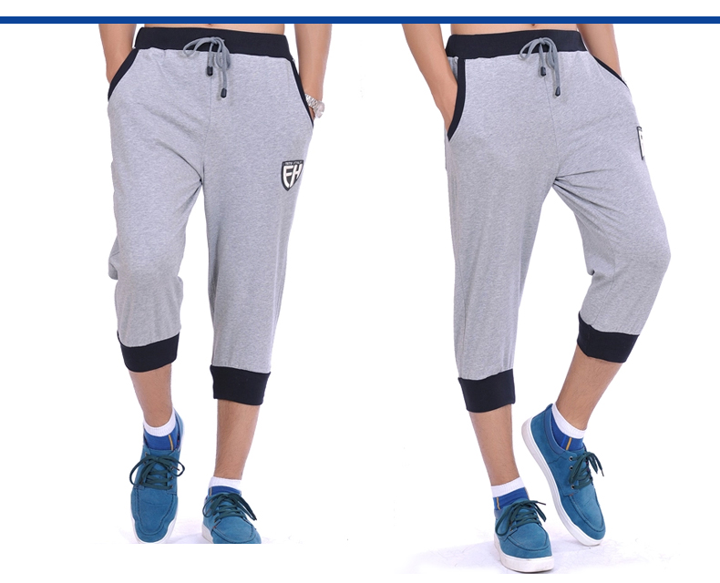 Mùa hè cá tính quần short nam giản dị cộng với phân bón XL thể thao Quần Wei Quần lọt khe Quần dài phiên bản Hàn Quốc của quần béo quần ống côn
